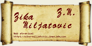Žika Miljatović vizit kartica